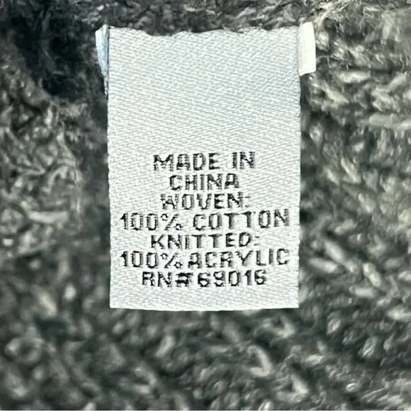 Ruff Hewn Grey Multi-Fabric, Woven Canvas/Sweater Jacket, Brown/Gray, Size L - Picture 6 of 7